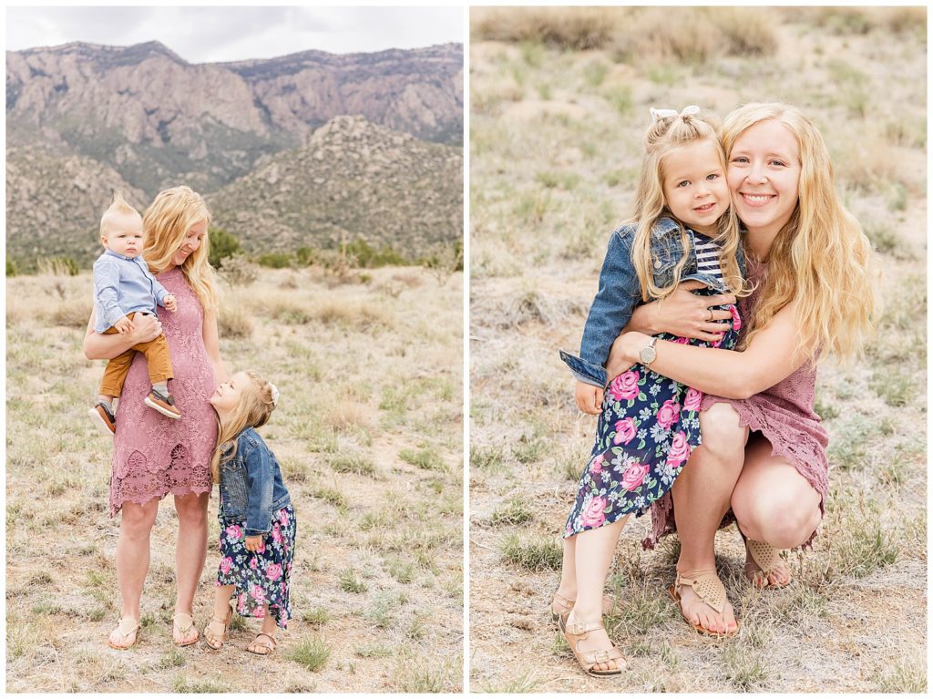 A mom and her kids at an Albuquerque Family Photography session.