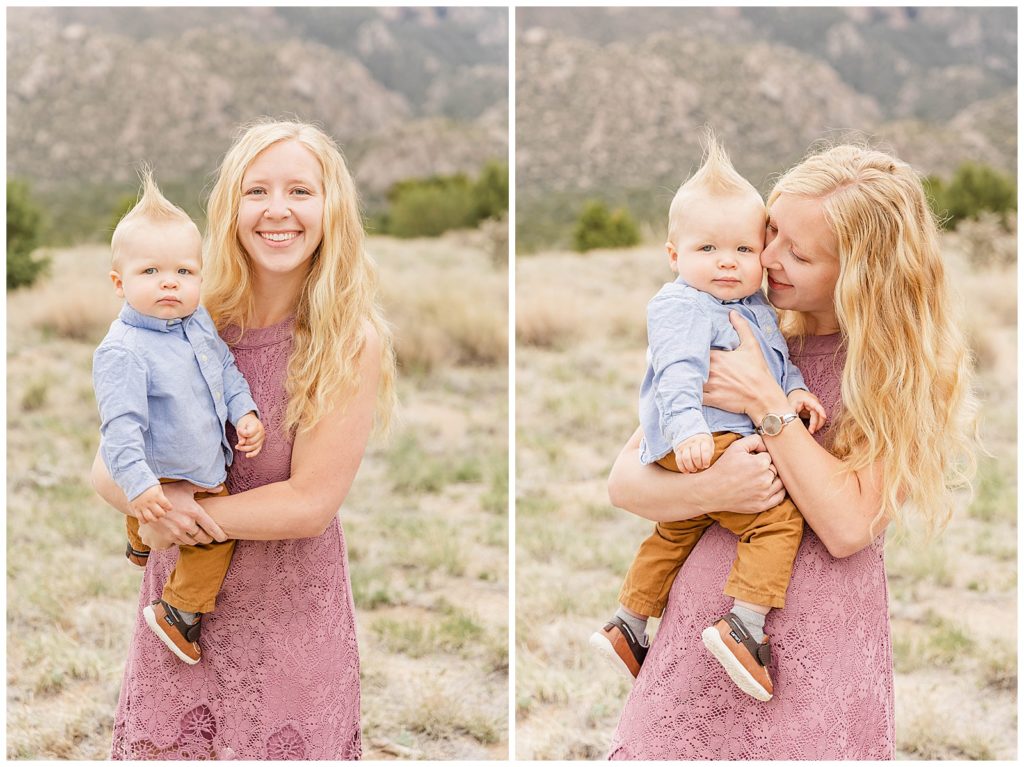 Mom and baby boy soaking up the smiles at this Albuquerque family photography session.