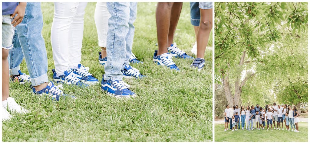 Albuquerque family photo session with some awesome matching kicks.