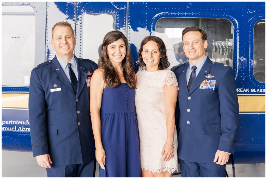Outgoing commanders and their spouses
