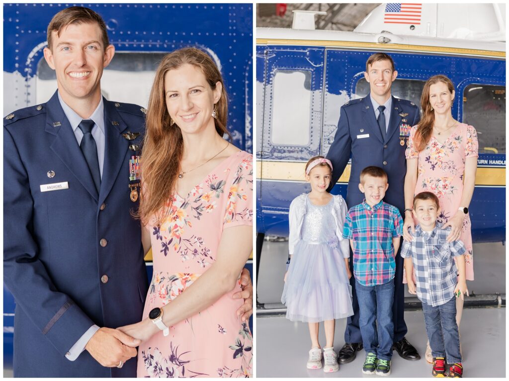 Air Force family with a helicopter