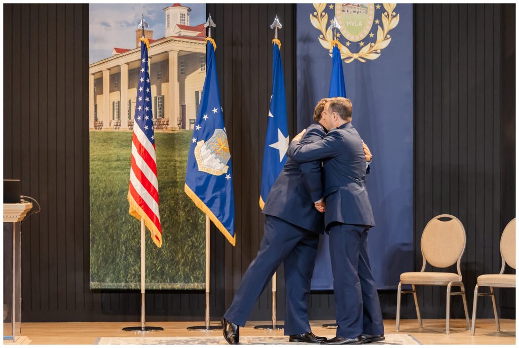 Air Force Generals hugging