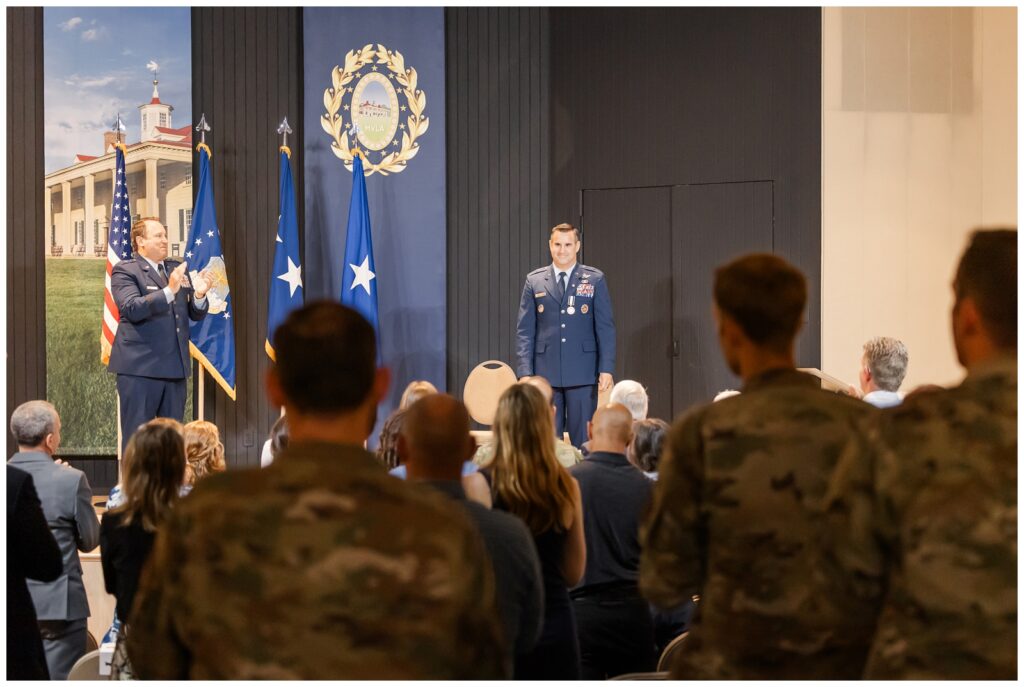 Standing ovation for Brig Gen Valenzia during his Air Force retirement ceremony