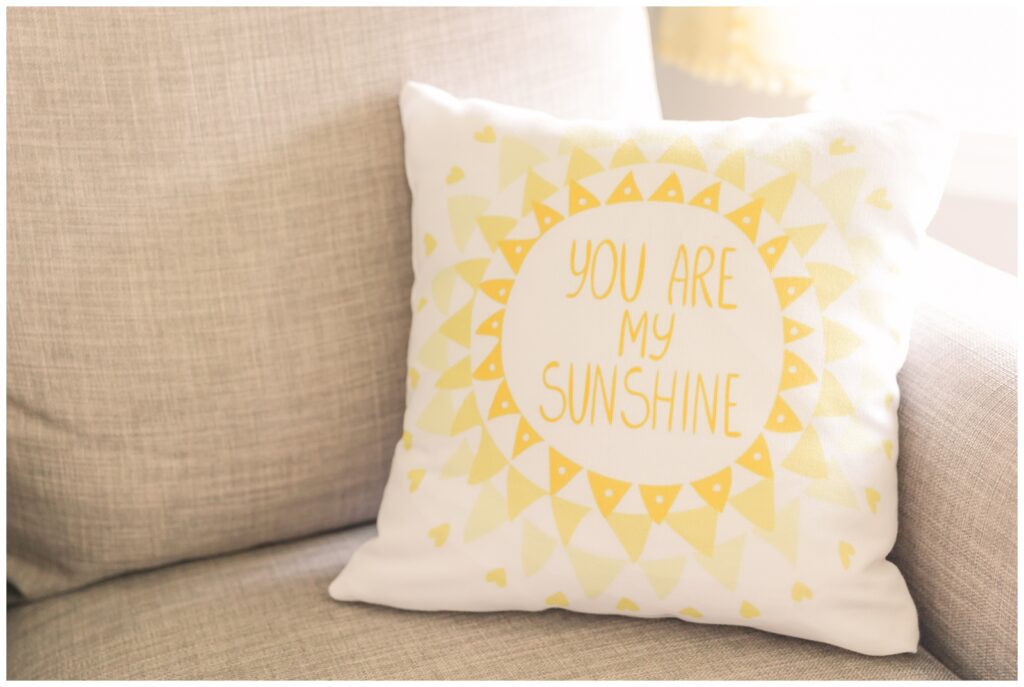 You are my sunshine pillow