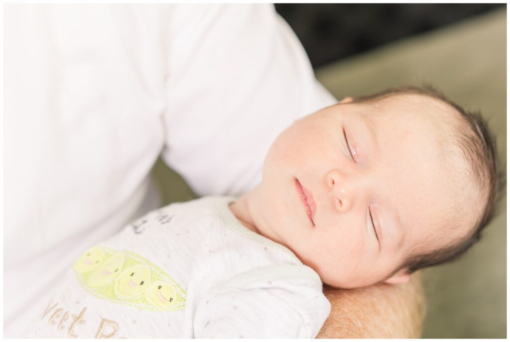 Sleeping baby during her Alexandria newborn photography session