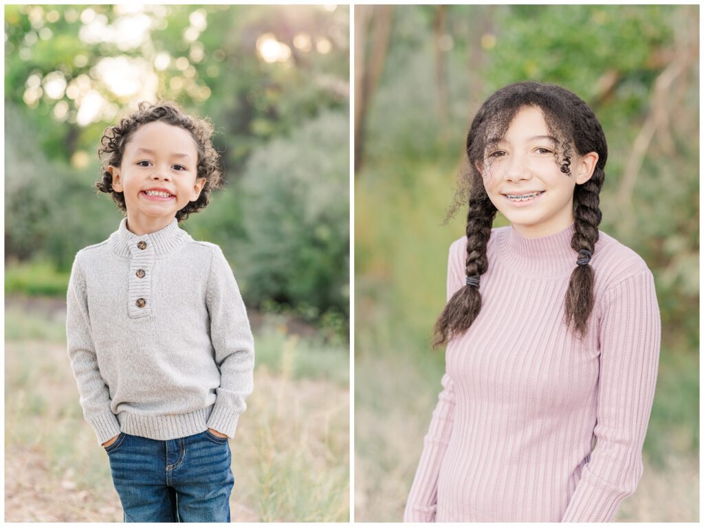 Individual kid shots during fall family photos