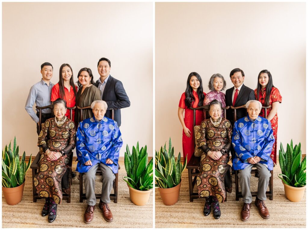 Formal Chinese family portraits