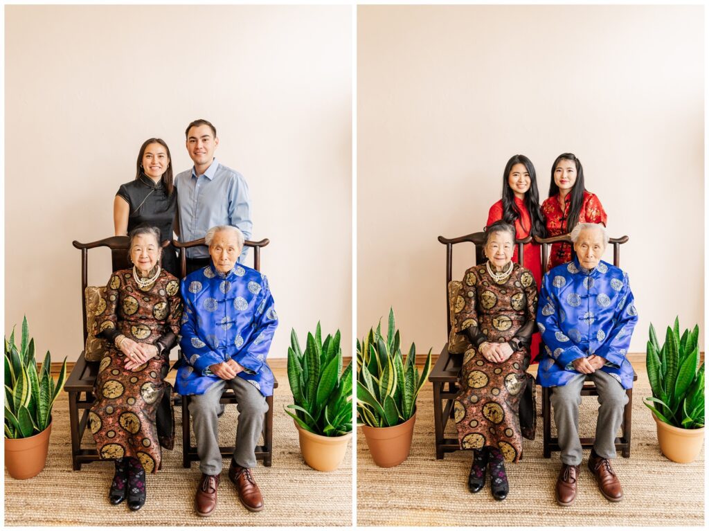 Chinese grandparents with some of their grandchildren
