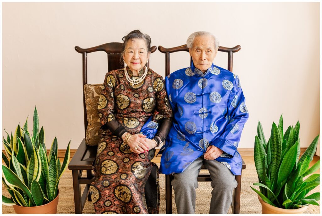 Portrait of couple that has been married for 68 years