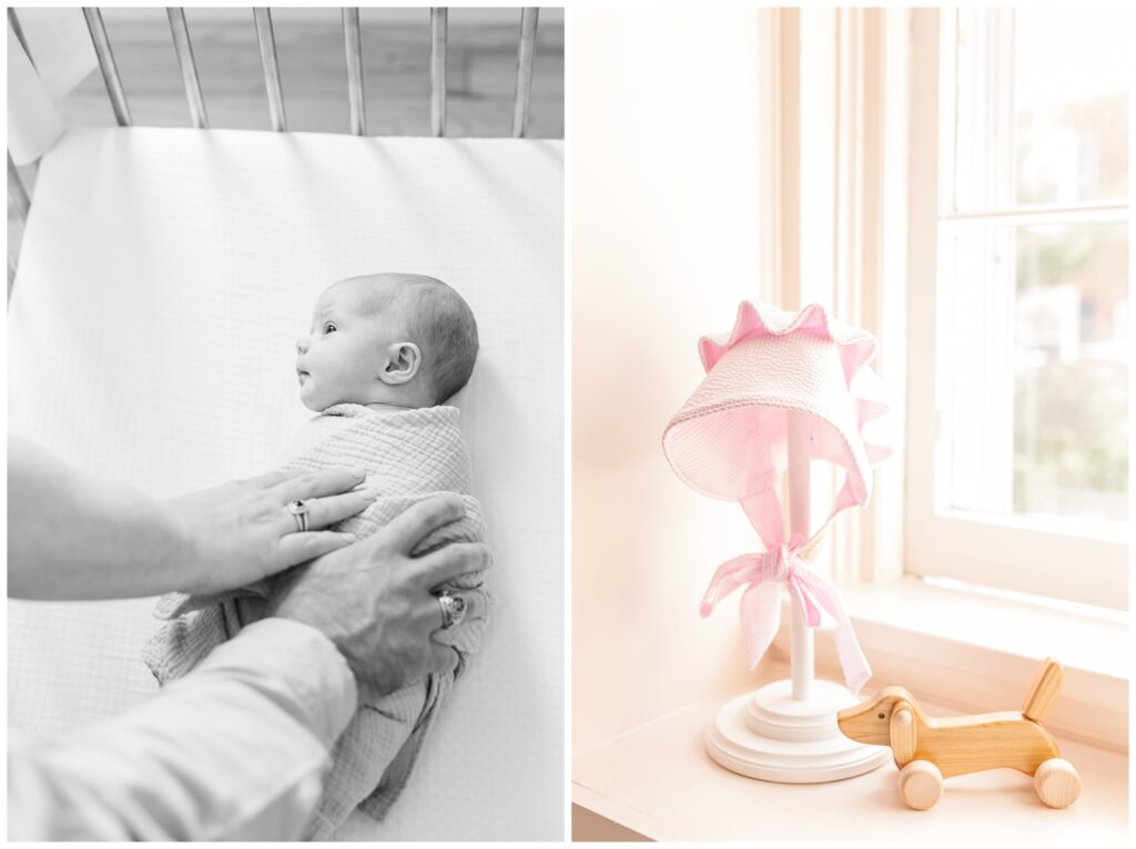 Nursery details during Arlington newborn photos