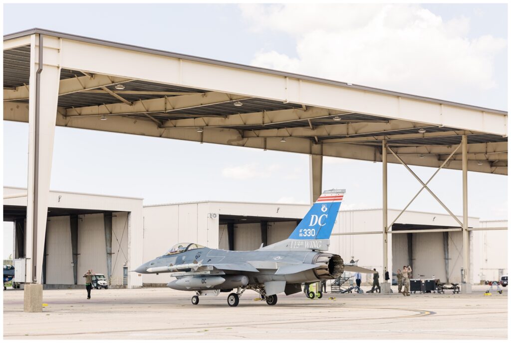 F-16 parking at Air Force deployment homecoming