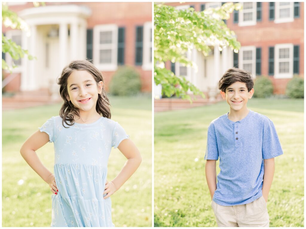 Solo shots of young kids during extended family photos