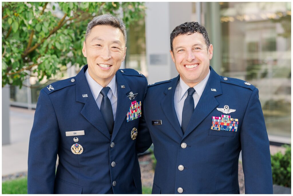 Air Force officers at a USAFA retirement ceremony
